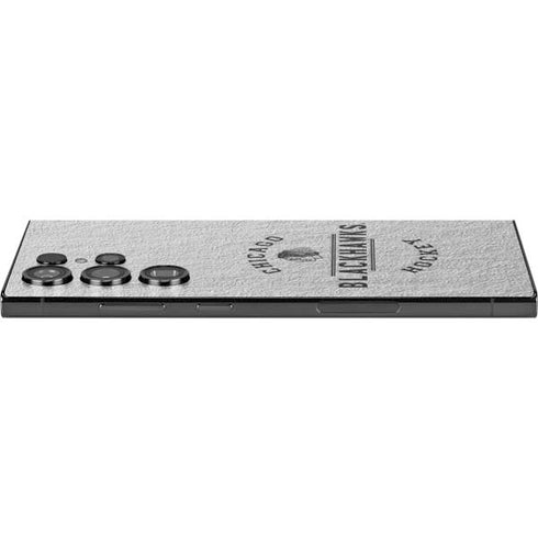 NHL Chicago Blackhawks Black Text Galaxy S25 Ultra Skin